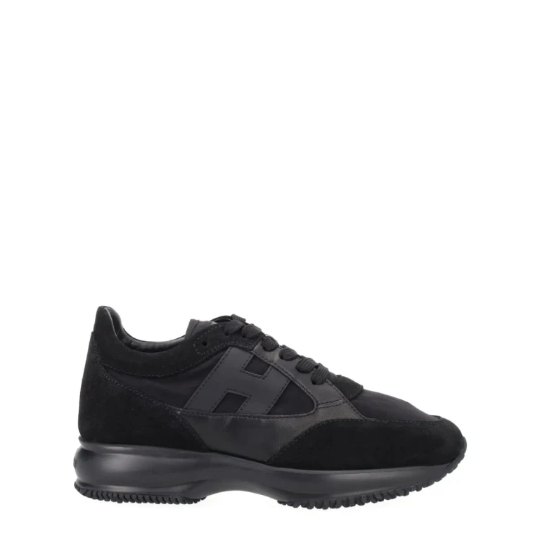 Interactive Nylon and Suede Sneakers with H Logo (HXW7130GC80UZAB999)