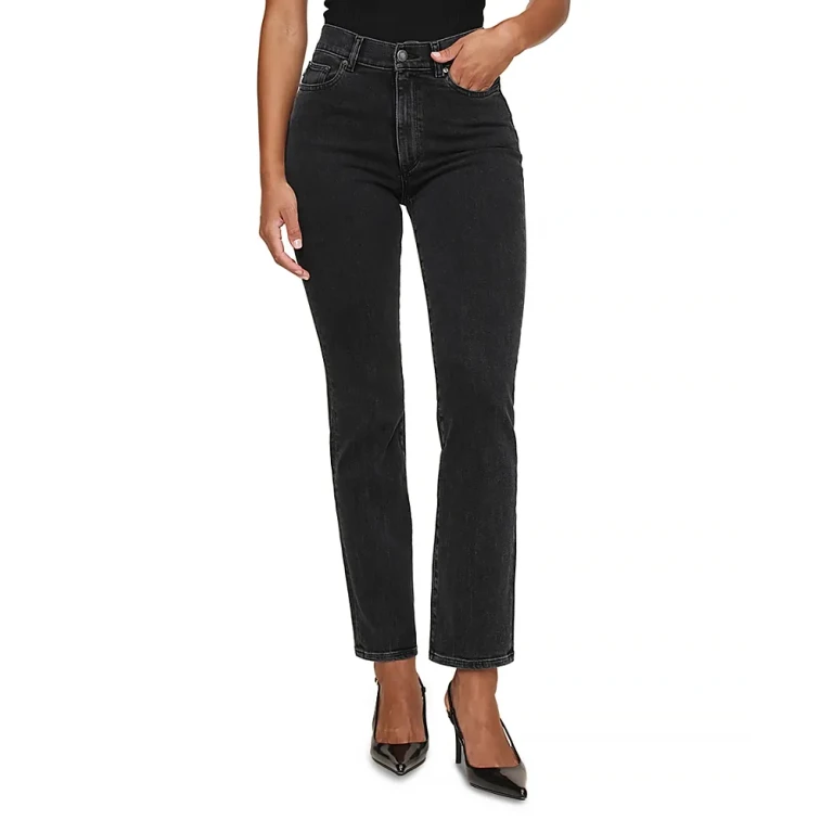 DL1961 Petite Halle High Rise Instasculpt Straight Jeans in Nightshade