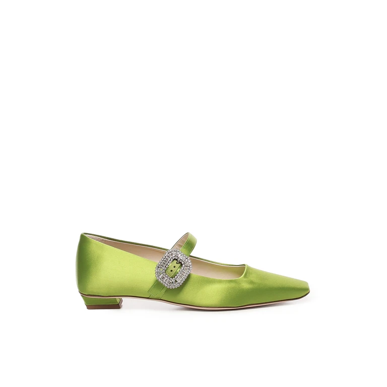 Roger Vivier Flat shoes Green Viscose - Women