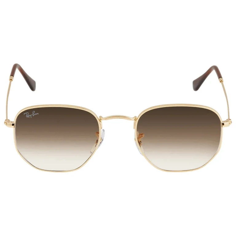 Ray Ban Hexagonal Light Brown Gradient Unisex Sunglasses RB3548 001/51 51