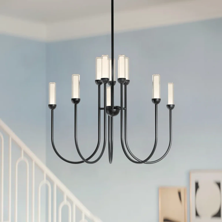 Black LED Chandelier from the Moraine Collection