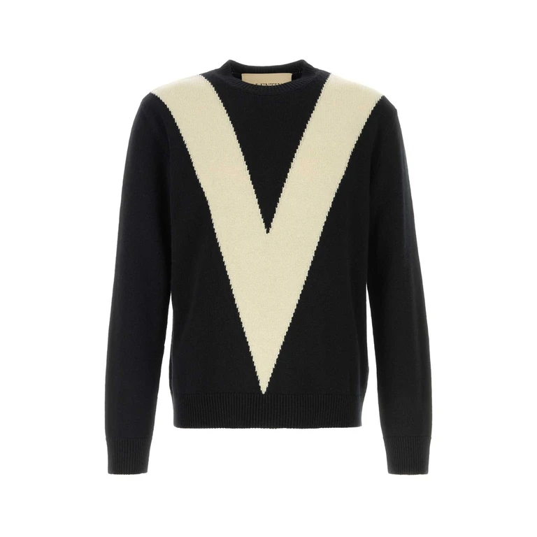 Valentino Garavani Black Wool Sweater Neroburro Virgin Maglie - Men