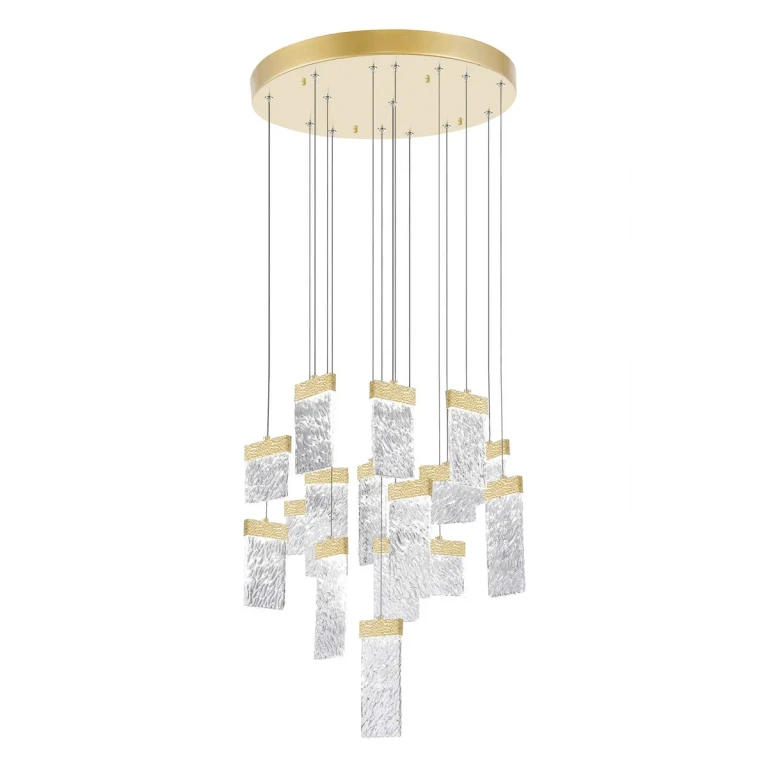 Gold Leaf LED Chandelier from the Carolina Collection