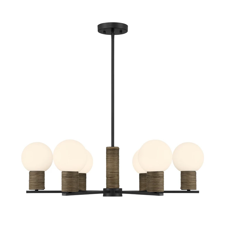 Jarrell 6-Light Chandelier in Matte Black