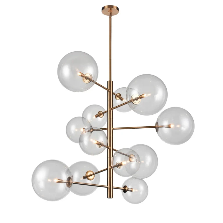 Aged Brass Chandelier from the Delilah Collection