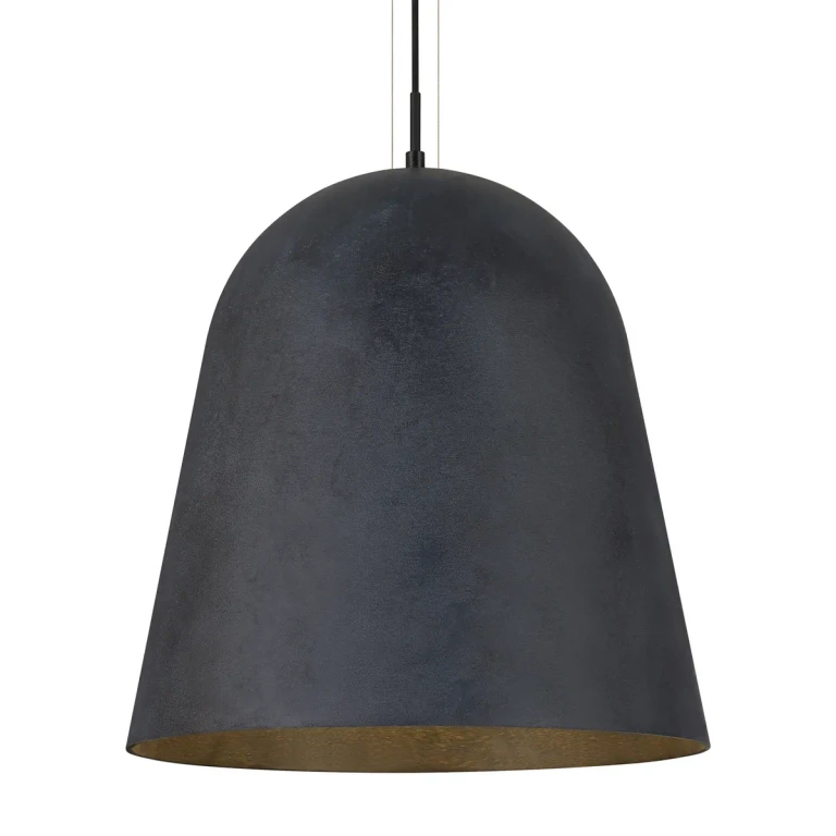 Weathered Zinc One Light Pendant from the Fett Collection