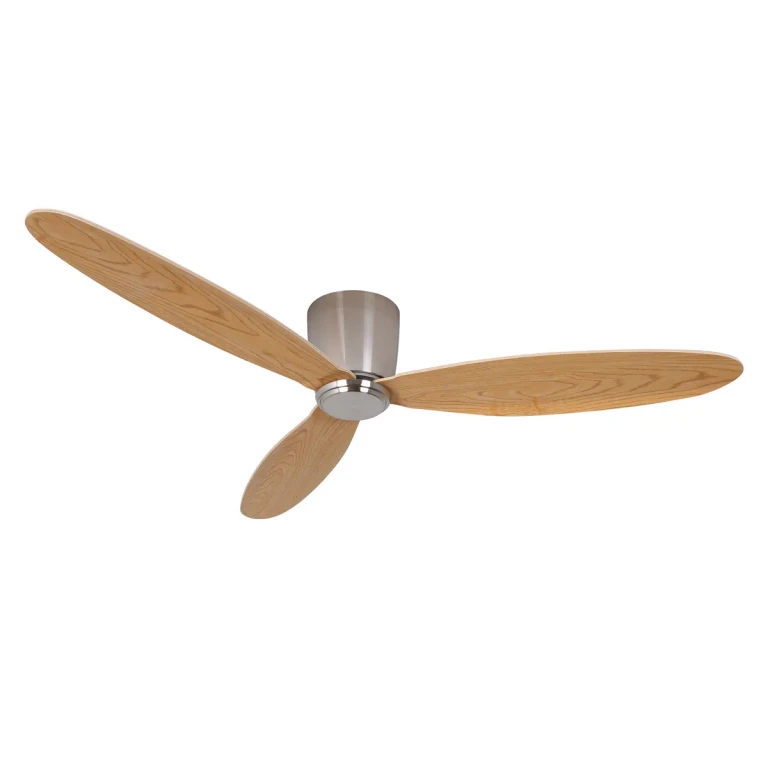 Brushed Chrome and Teak 52``Ceiling Fan from the Radar Collection