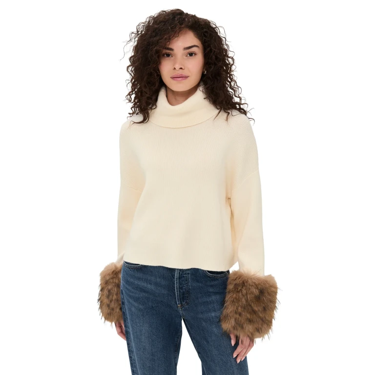 Line & Dot Hadley Sweater Cream L