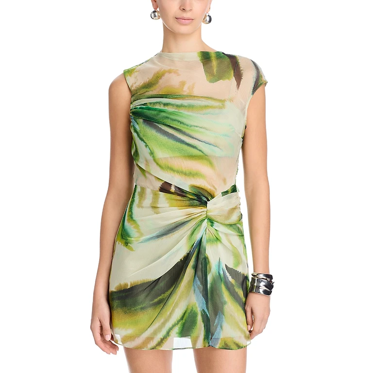 Amur Zuma Sheer Mini Dress