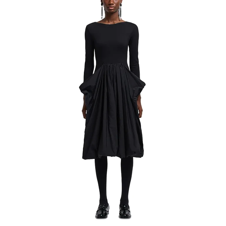Emporio Armani Punto Milano Bubble Hem Dress