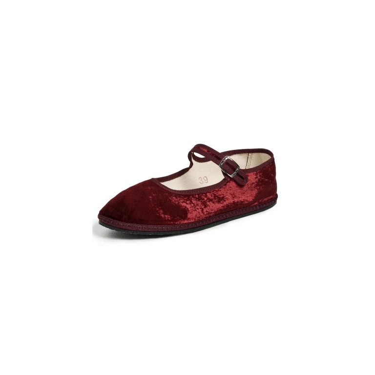 ViBi VENEZiA Mary Jane Satin Velvet Flats Calliope 35