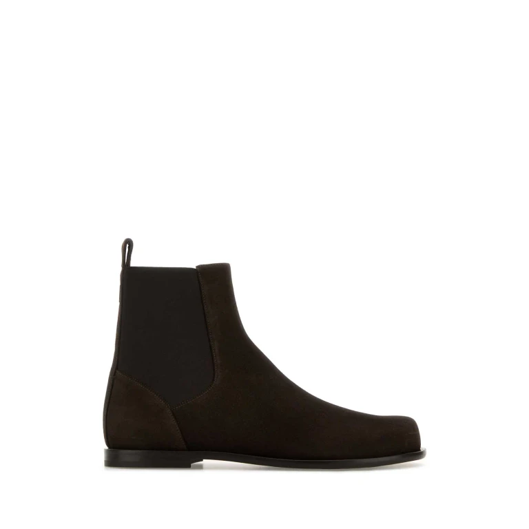 Fendi Brown Suede Chelsea Ankle Boots