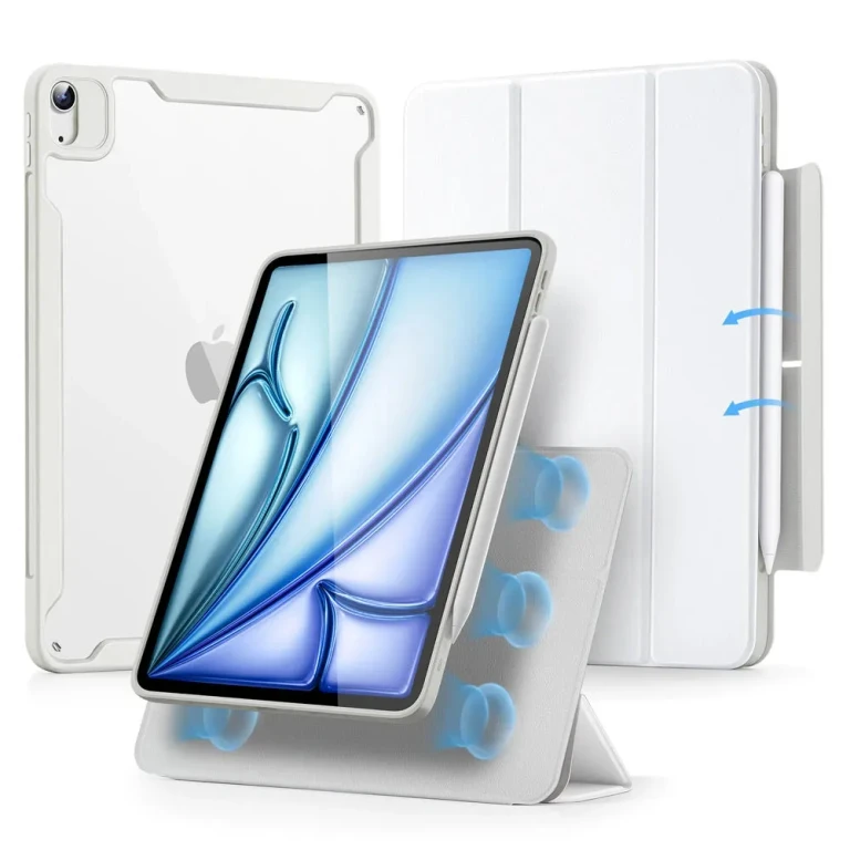 Étui ESR Rebound Hybrid 360 pour iPad Air 11 (2024) / 10.9 (5e/4e gén) - Blanc brillant