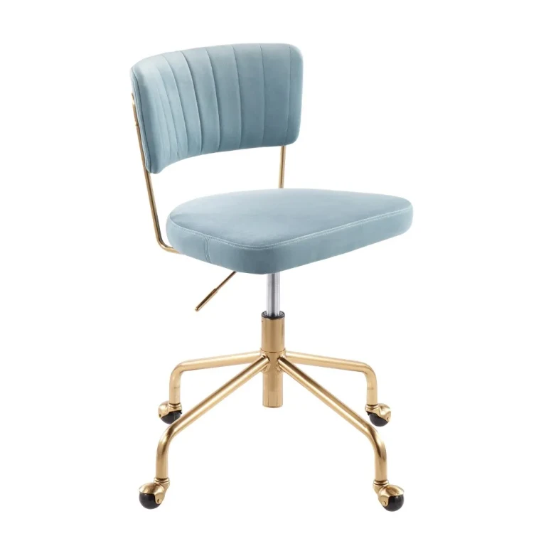Light Blue Velvet Task Chair - Tania