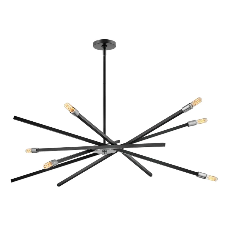 Satin Black LED Chandelier from the Archer Collection