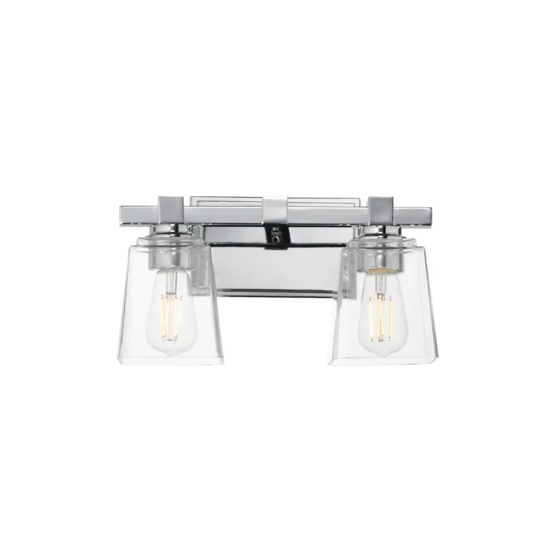Polished Chrome Two Light Wall Sconce from the Cubos Collection