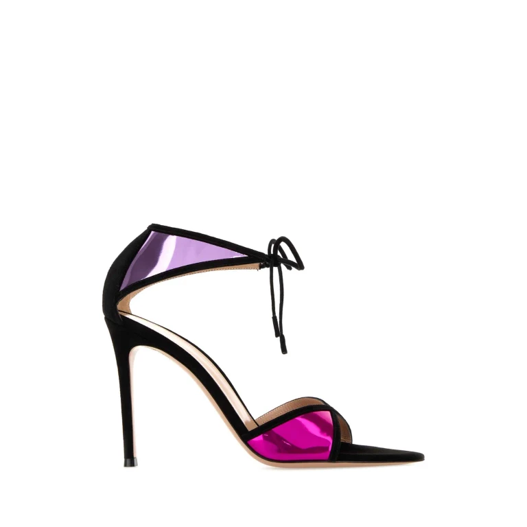 Gianvito Rossi Multicolor Leather Confetti Sandals