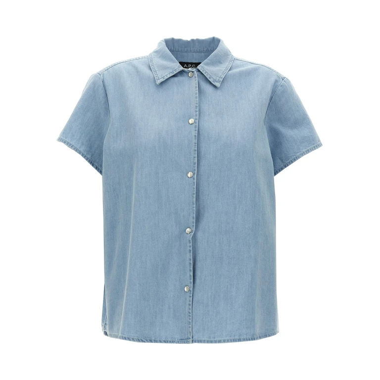 A. P.C. Shirt Woman color Gnawed Blue (COGXXF12440IAV)