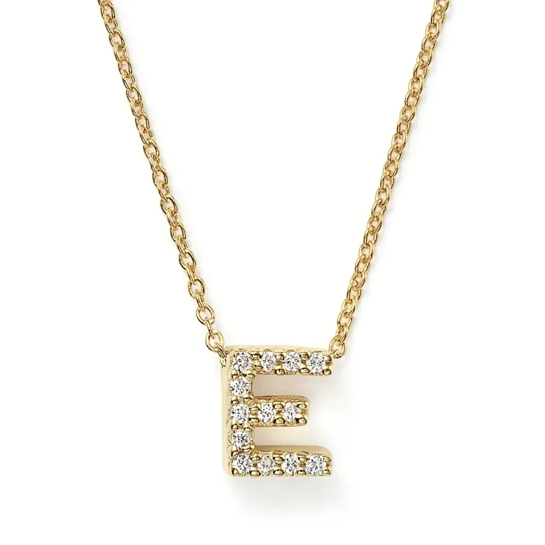 Roberto Coin 18K Yellow Gold and Diamond Initial Love Letter Pendant Necklace, 16