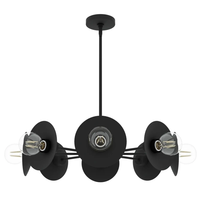 Matte Black Chandelier from the Fernando Collection