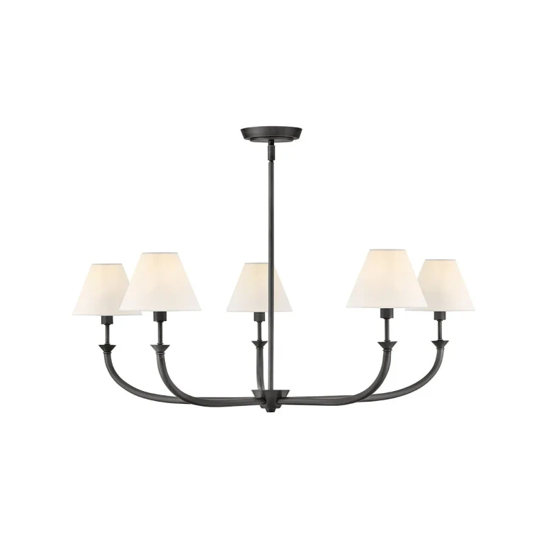 Blackened Brass LED Chandelier from the Greta Collection