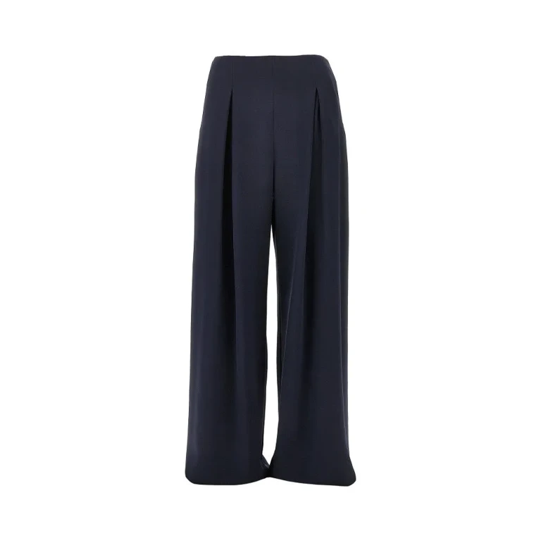 Pantalones anchos de seda elástica Max Mara