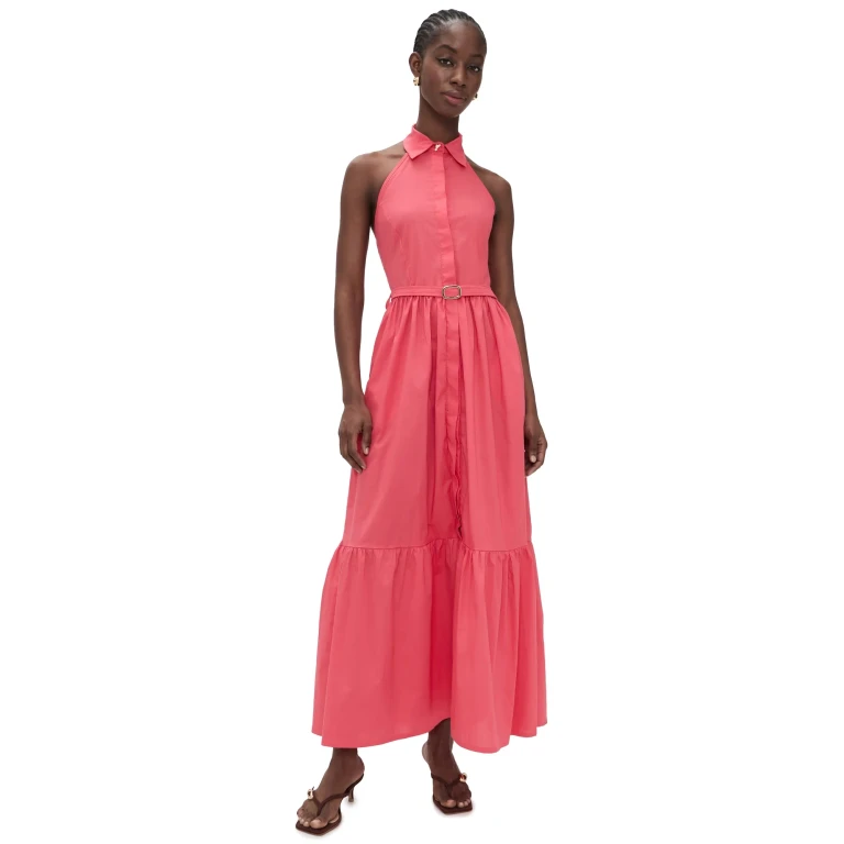 The Lulo Project The Horizon Dress Salmon M
