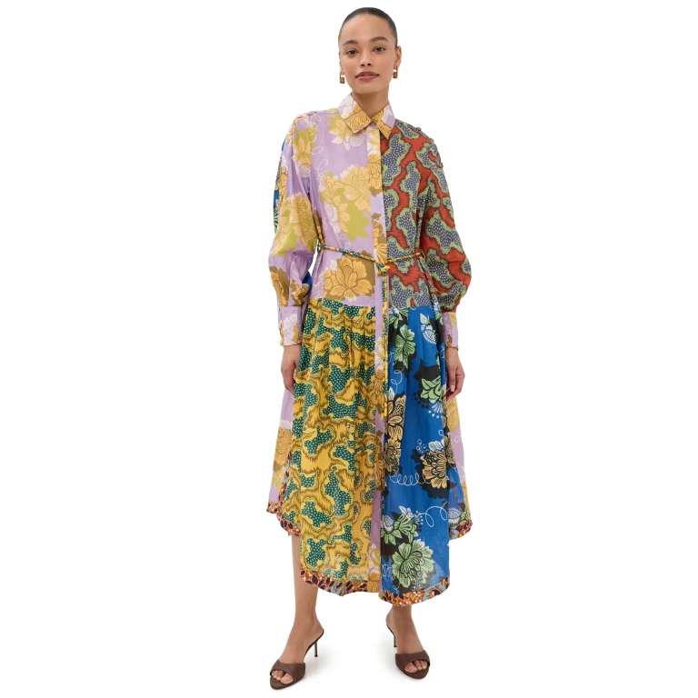 ALÉMAIS Arnie Spliced Shirt Dress Multi 12