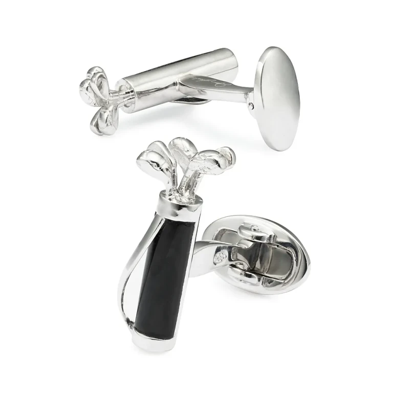 Golf Bag & Clubs Cufflinks