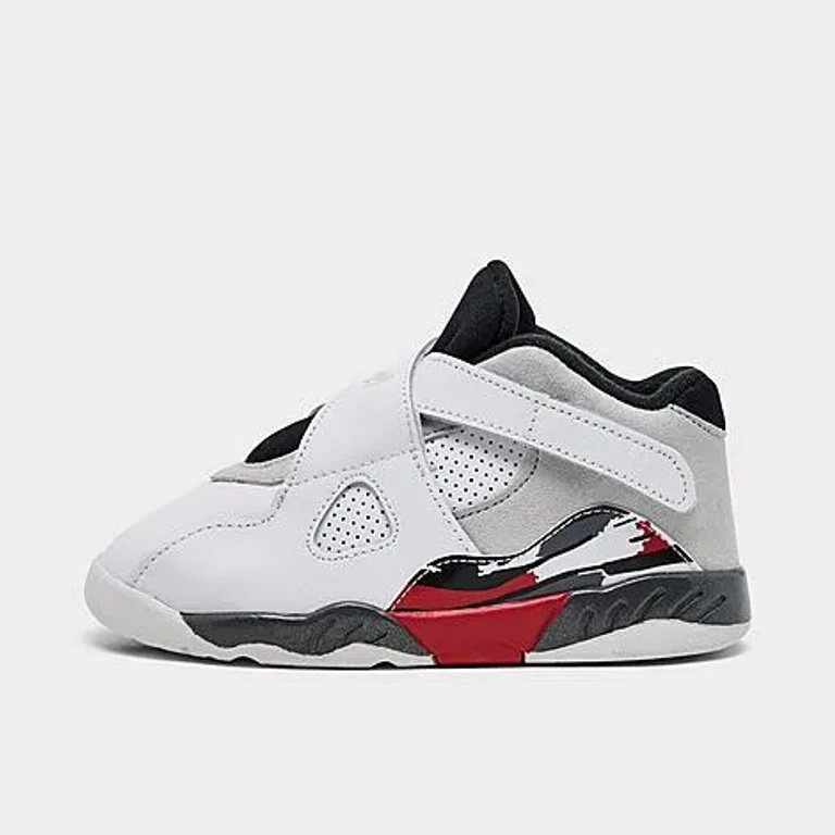 Jordan Kids Toddler Air Retro 8 Basketball Shoes in White/Black/True Red Size: 4.0