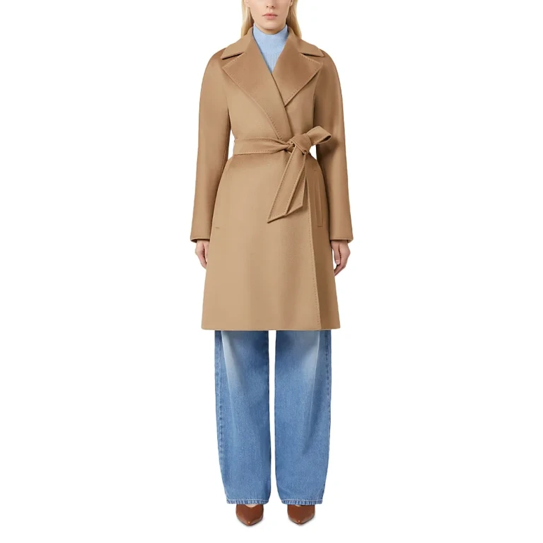 Max Mara Studio Wool Belted Midi Coat