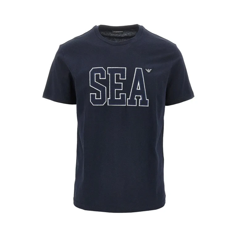 Emporio Armani SEA geborduurd heren zwem-T-shirt