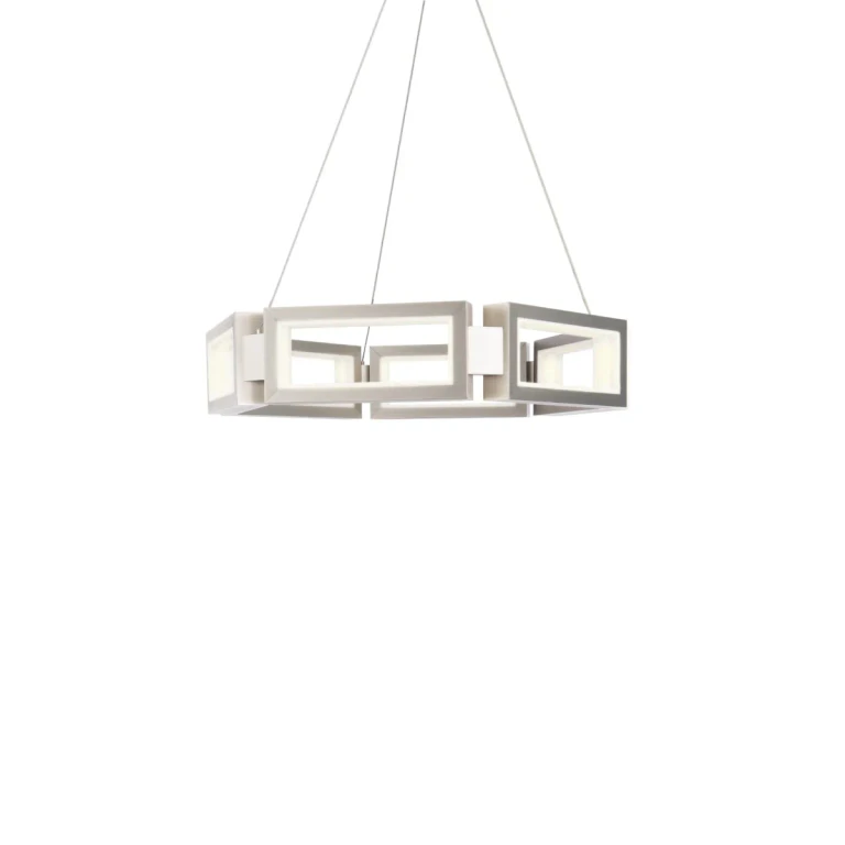 Mies 6-Light LED Chandelier in Brushed Nickel