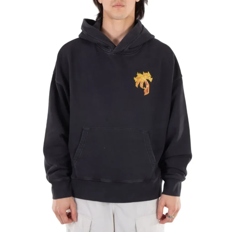 Palm Angels Burning Palm Cotton Hoodie