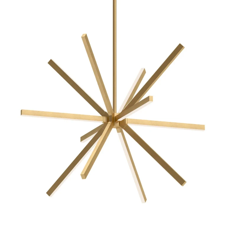 Brushed Gold LED Chandelier from the Sirius Collection