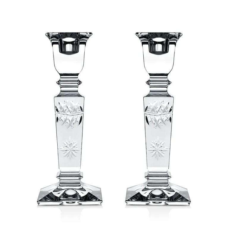William Yeoward Crystal Tessa Candlesticks, Set of 2