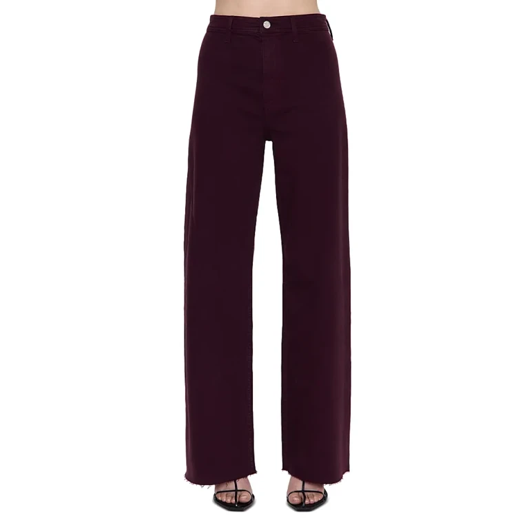 Pistola Penny High Rise Wide Leg Jeans in Claret