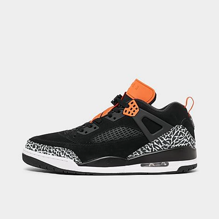 Jordan Men's Spizike Low Casual Shoes in Black/Starfish/White Size: 7.0