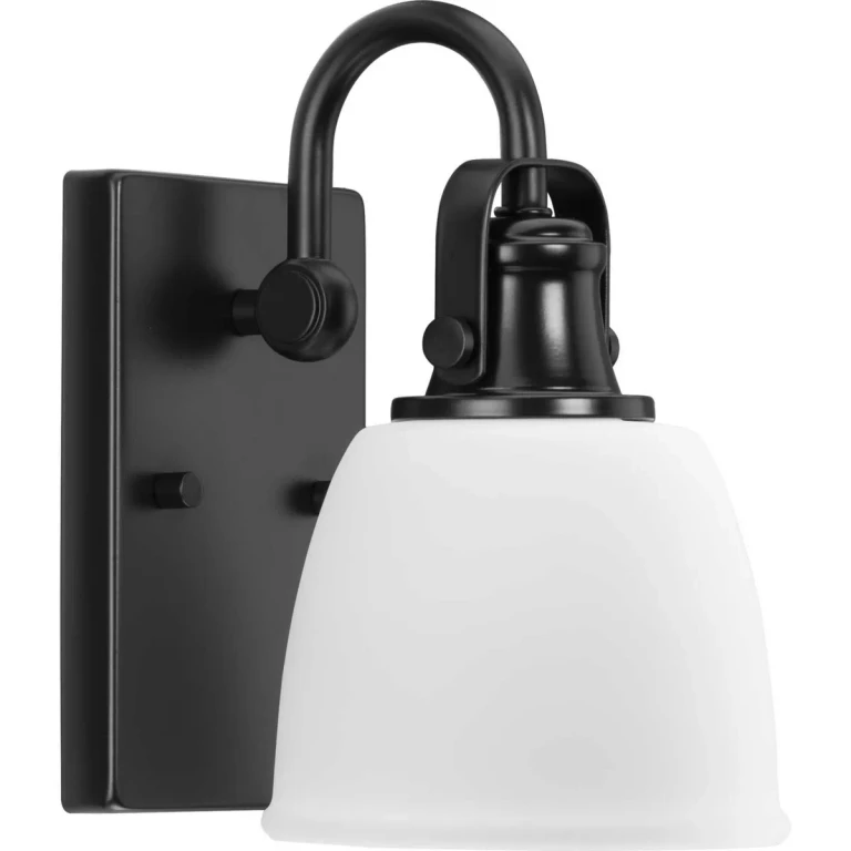 Matte Black One Light Vanity from the Preston Collection