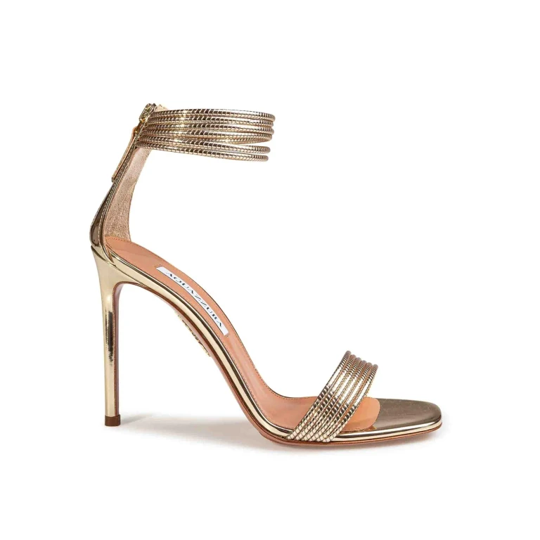 Heeled Sandal Woman color Gold (SWYHIGS0SSYSOG)