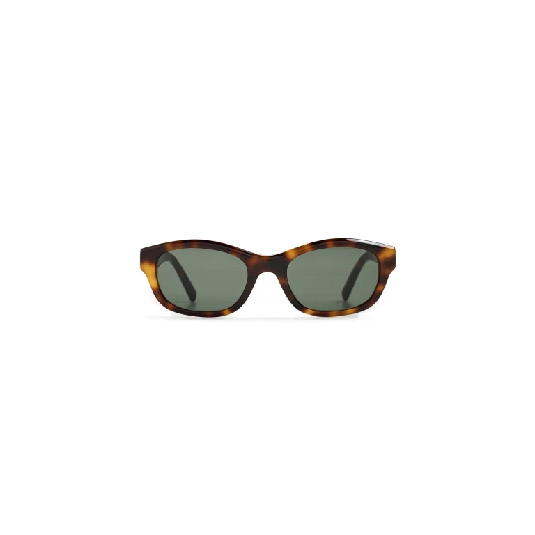 Saint Laurent M172 Round Tortoiseshell Sunglasses Havana-Havana-Grey One Size