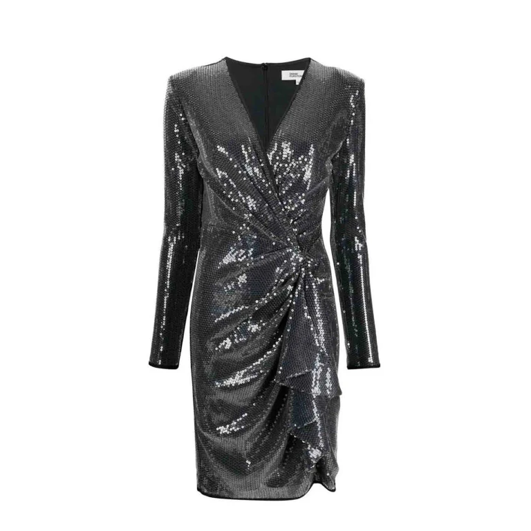 Diane Von Furstenberg Robe Au Genou - Gris
