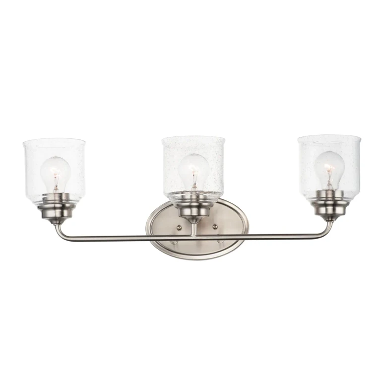 Maxim Acadia 3-Light Bathroom Vanity Light in Satin Nickel