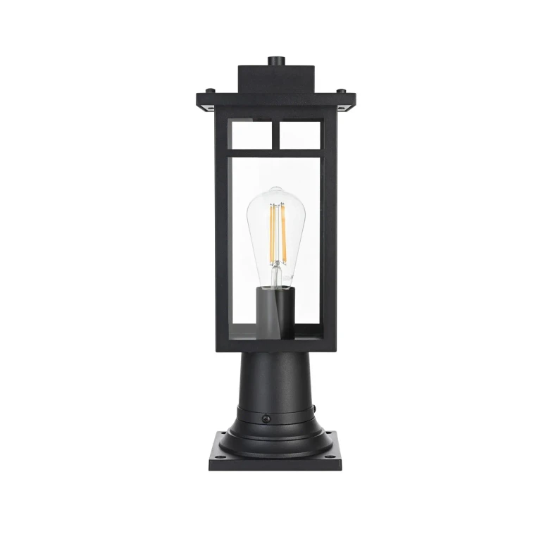 Black Outdoor Post Mount from the Mercer Collection