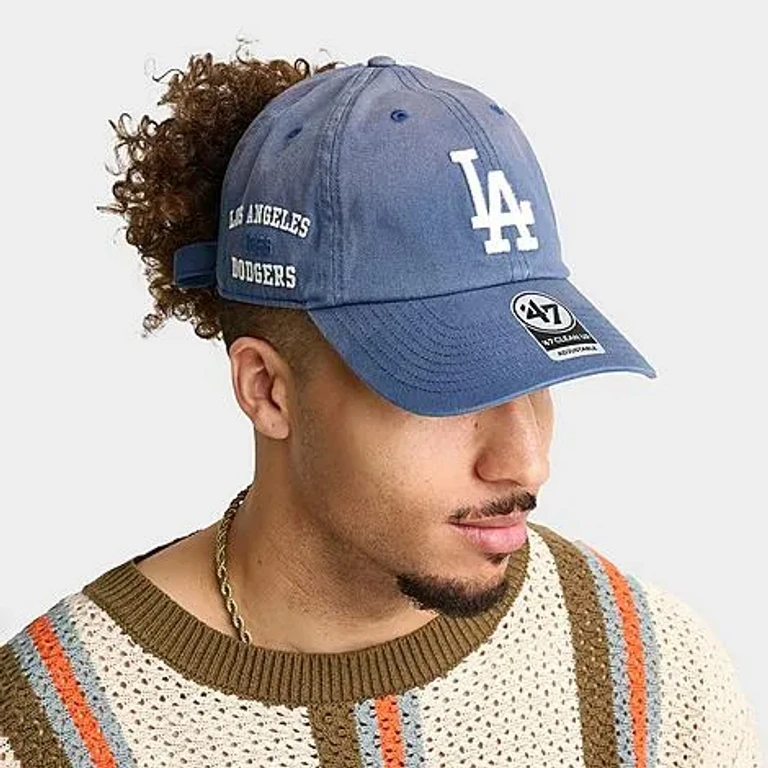 '47 Los Angeles Dodgers MLB Clean Up Strapback Hat in Blue