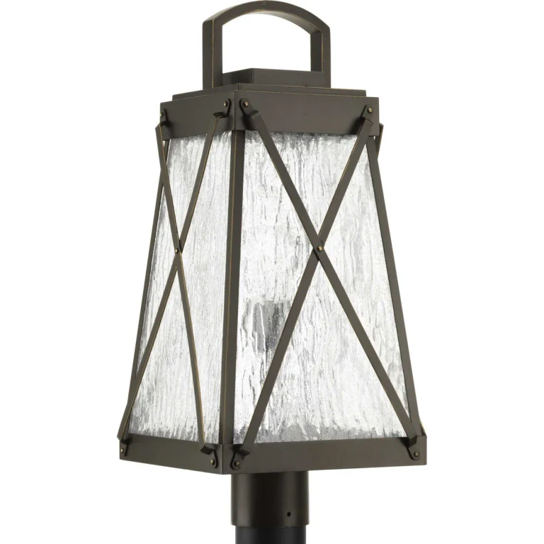 Antique Bronze One Light Post Lantern from the Creighton Collection