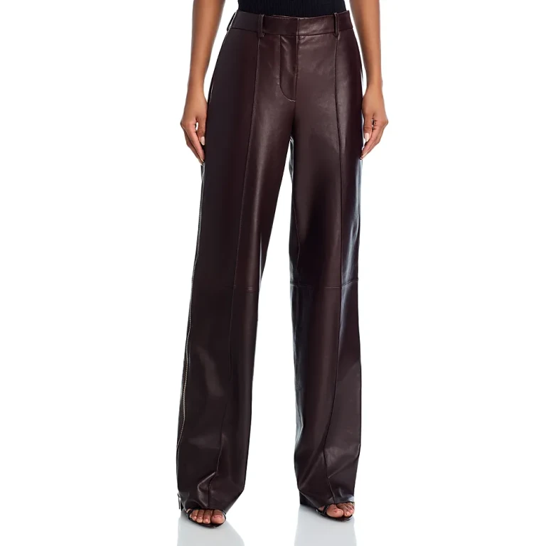 Helmut Lang Leather Side Zipper Pants