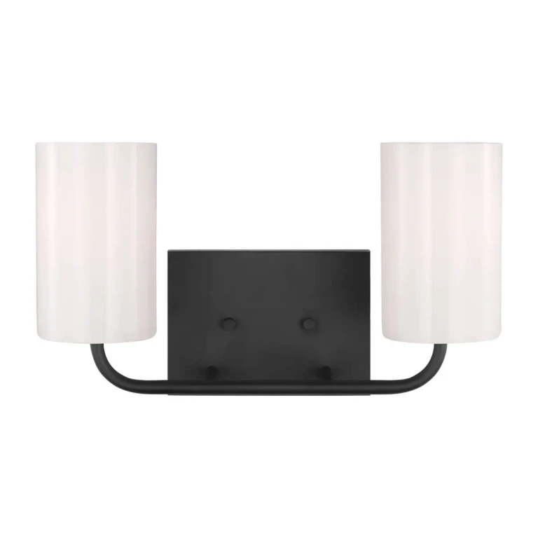 Midnight Black Bathroom Vanity Light from the Rhett Collection