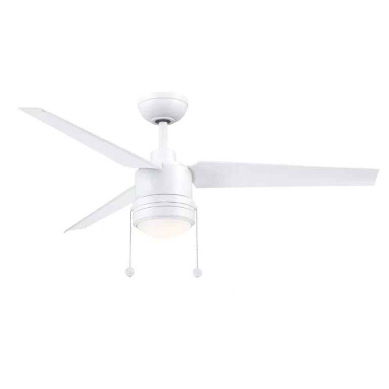 Fanimation PC/DC 52" LED Indoor/Outdoor Ceiling Fan in Matte White with Opal Frosted Glass