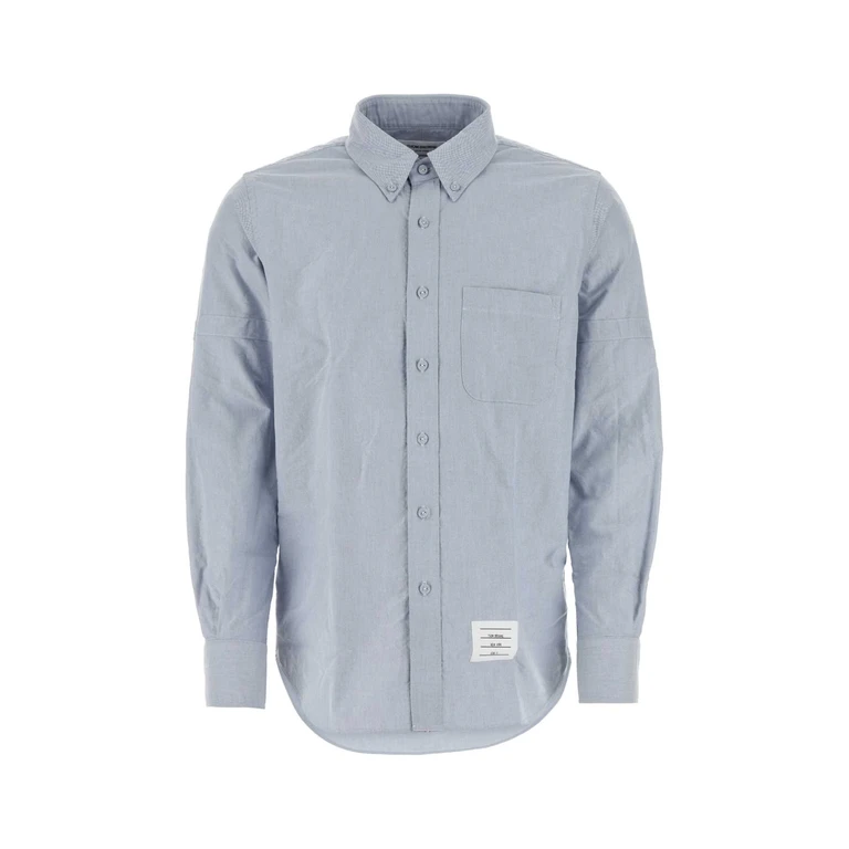 Thom Browne Cerulean Oxford Shirt Lightblue Exterior: Cotton Camicie - Men